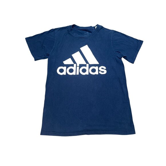 Adidas Mens Navy Blue The Go To Tee Logo Shirt Small Comfortable Stylish - Picture 2 of 10